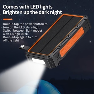 Ngoài Trời Di Động Năng Lượng Mặt Trời Ngân Hàng Điện 20000Mah Điện Thoại Di Động Ngân Hàng Sạc Năng Lượng Mặt Trời Powered Board Battery Charger Với Ánh Sáng Compass - Product Image 4