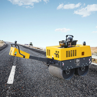 Rouleau compresseur vibratoire micro de haute qualité 350 kg Mini compacteur à double tambour pour la construction routière