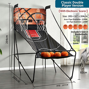 Machine de tir au <span class=keywords><strong>basket</strong></span> électronique double pour intérieur, avec système de notation automatique et pliable - Product Image 6