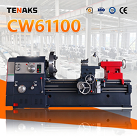 Tour manuel horizontal robuste TENAKS CW61100*1000, portée de coupe 1000 mm, haute productivité, haute précision