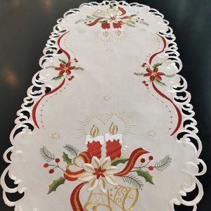 Tùy Chỉnh Giáng Sinh Bông Linen Dệt Thêu Cho Khăn Trải Bàn - Product Image 5