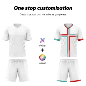 Customize Team Soccer Jersey Men Retro Club Soccer Wear Quick Dry Breathable Youth 7on7 Football Uniforms For Adults WO-X305