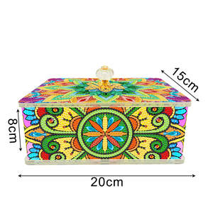 Boîte à Bijoux <span class=keywords><strong>Papillon</strong></span> Peinture Diamant-DIY <span class=keywords><strong>Mandala</strong></span> Rhinestone Storage Case, Special Shaped Diamond Art Craft - Product Image 6