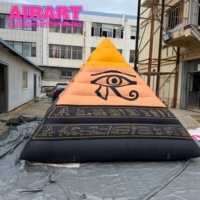 Décoration de fête sur le thème égyptien : ballon gonflable en forme de Sphinx et de pyramide avec éclairage LED