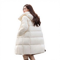 Parka d'hiver longue pour femme, col montant, imperméable, coupe-vent, veste blouson en peau de serpent avec logo, chapeau amovible chaud