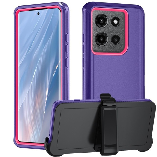 Cheap Price Defender Belt Clip 3 in 1 Shockproof Case for MOTO Edge 5G Moto G67 G77 G17 POWER Combo Shockproof Back Fundas