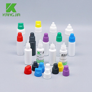 Bouteille compte-gouttes en plastique LDPE à pression oculaire, blanc laiteux, noir, 3ml, 5ml, 7ml avec bouchon coloré, embout précis, prix de gros - Product Image 1