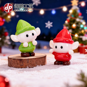 ตุ๊กตาเรซิ่นเอลฟ์คริสต์มาสขนาดเล็กสำหรับตกแต่งบ้านตุ๊กตาในช่วงเทศกาล - Product Image 5