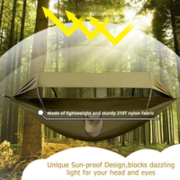 Hamac de camping et de randonnée imperméable avec moustiquaire intégrée pour l'extérieur