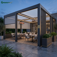 Pergola motorisée Greenawn, toit à lamelles réglables électriques, imperméable, pour patio et jardin, vente en gros OEM
