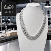 Nouveau Collier Unisexe Tendance Hip Hop Style Européen et Américain Ancien et Mignon en Laiton Incrusté de Zircon avec Chaîne à Maillons