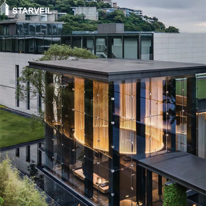 Starveil Fabrikgefertigte Glas-Vorhangfassade aus Aluminiumlegierung für Einkaufszentren, Villen, Krankenhäuser - Umweltfreundlich, Feuerfest, Korrosionsbeständig - Product Image 1