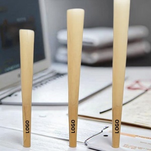 Hot selling 109MM slow burning conical roll paper customized 100% Arabic gum 13gsm unbleached smoking specific roll paper cone - Product Image 1
