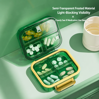 Boîte à pilules personnalisable en gros à 7 compartiments avec serrure, étui de rangement portable pour médicaments pour la maison et les voyages