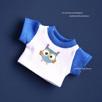 T-shirt en peluche pour bébé, manches courtes bicolores, série Fantasy, vêtements pour poupée de 12 cm, pour 0-24 mois