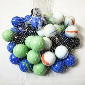 Garrafa de mármore de bola sólida, brinquedo personalizado 14mm 16mm 20mm mármore de vidro colorido