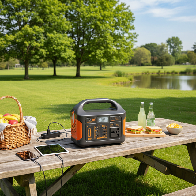 Hienergy Solar Portable Power Station LiFePO4 Battery 300W Max Power Flashlight & Type C for Outdoor Camping Household Use