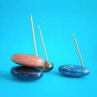 Porte-encens en quartz rose de haute qualité, pas cher, en forme d'œuf, pour chakra, cristal, bâtonnets d'encens