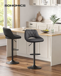 <span class=keywords><strong>SONGMICS</strong></span> Chaises de cuisine avec tabourets de <span class=keywords><strong>bar</strong></span> à structure métallique robuste Lot de 2 chaises de <span class=keywords><strong>bar</strong></span> pivotantes en cuir - Product Image 2