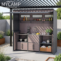 Structure en acier léger Cuisine modulaire préfabriquée intégrée fonctionnelle pour l'extérieur