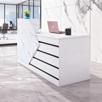 Petit bureau de réception oblong en bois massif moderne-Mobilier de bureau commercial durable pour espaces professionnels