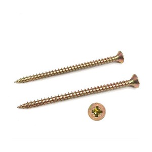 Tornillos Autorroscantes de Alta Resistencia, Color Amarillo, Zincados, <span class=keywords><strong>para</strong></span> Tablero de Aglomerado, Tornillos de Corte <span class=keywords><strong>para</strong></span> <span class=keywords><strong>Madera</strong></span> - Product Image 1
