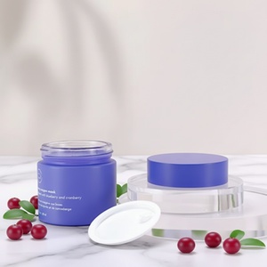 Pot cosmétique vide en verre dépoli avec couvercles pour crème – 5g, 10g, 15g, 20g, 30g, 50g, 60g, 80g, 100g, 200g - Product Image 2