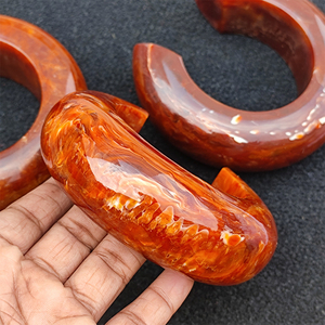 Brazalete de resina, gran ágata, color marrón, resina <span class=keywords><strong>Extra</strong></span> grande, tamaño enorme, grueso, pesado, apilable, joyería de moda Bohemia - Product Image 5