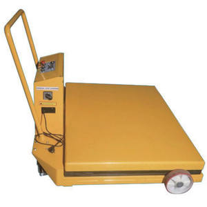 Carretilla elevadora de tijera hidráulica resistente con rueda universal con marcado CE - Product Image 4