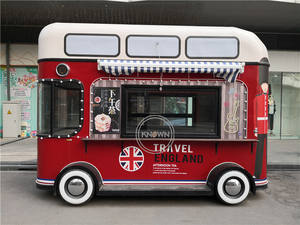 Remolque de autobús comedor móvil comercial OEM, carrito de comida rápida británico, furgoneta, camión expendedor de bebidas y pasteles a la venta - Product Image 4