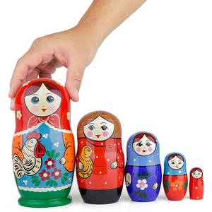 Carrière d'apprentissage précoce Pretend Rose Wood Matryoshka <span class=keywords><strong>Poupées</strong></span> empilables <span class=keywords><strong>russes</strong></span> Populaire et mignon Fantasy Unisexe Support éducatif HF - Product Image 2