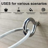 Vis à œil M6 en acier inoxydable 304, 2-1/2 pouces, robuste, pour usage intérieur et extérieur, capacité de charge 200 lb