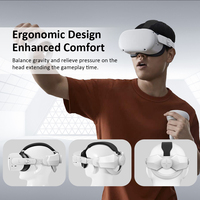 Sangle de confort réglable pour lunettes VR Oculus Quest 2, avec fixation étendue, protection du cuir chevelu, haute commodité