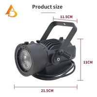 AICPOSE Projecteur de Scène LED DMX 100W à Zoom, Effet Fresnel, Lumière Chaude et Froide, Personnalisable