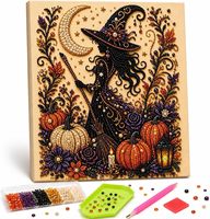 Kit de Peinture Diamant 3D DIY Perles de Résine Fantôme d'Halloween - Style Moderne, Idéal pour Débutants, Artisanat Adulte pour Décoration Intérieure et Cadeaux de Fête