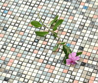 Tuiles de mosaïque en verre cristal coloré pour piscine, cuisine, salle de bain, salon, hôtel, bassin à poissons, vert foncé, antidérapantes, modernes