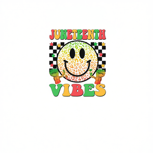 Camiseta Juneteenth Vibes de algodón unisex con cuello redondo y manga corta, diseño del Día de la Libertad - Product Image 2