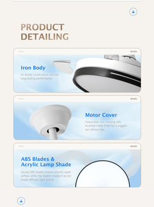 42 Inch Thông Minh Có Thể Thu Vào Quạt Trần Với Ánh Sáng, Đèn Chùm Hiện Đại Fan Với Điều Khiển Từ Xa & LED Ánh Sáng, Động Cơ Có Thể Đảo Ngược - Product Image 4