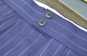 Costume d'affaires pour hommes de Style classique Slim Fit 2 pièces sur mesure en laine mode vente chaude grande taille plissé conception respirante - Product Image 6