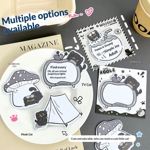 Black Cat Shaped <b>Sticky</b> <b>Notes</b> Cute Irregular Adhesive Notepad Cartoon Memo Stickers For Student Office Message - Product Image 3
