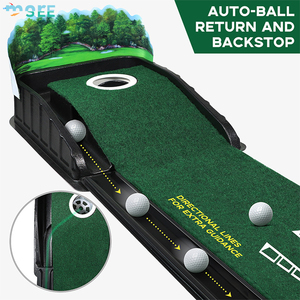 Tapis d'entraînement de golf portable SeeMore ODM/OEM pour la maison/le bureau, tapis de putting pliable avec <span class=keywords><strong>guide</strong></span> d'alignement - Product Image 2
