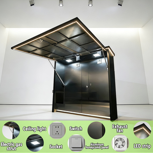 Gabinetes <span class=keywords><strong>de</strong></span> <span class=keywords><strong>Cocina</strong></span> Blancos <span class=keywords><strong>de</strong></span> Acero con Tiradores Dorados, Almacenamiento Ecológico <span class=keywords><strong>para</strong></span> Comedor, <span class=keywords><strong>Cocina</strong></span> Portátil Móvil <span class=keywords><strong>para</strong></span> Barbacoa - Product Image 5