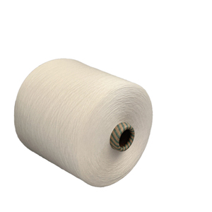 Fournitures d'usine 100% polyester anneau filé blanc brut 20s 30s pour tricoter des feuilles de machine industrielle prix de tissage - Product Image 5