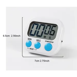 Timer Set Digital Dapur LCD Mini, Grosir Timer Penghitung Waktu 1 Jam Magnetik Penghitung Mundur Dapur Lucu