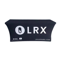 Nappes de table portables personnalisées en polyester et spandex extensible pour salons professionnels, événements promotionnels et fêtes, avec impression par transfert thermique