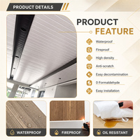 Panel de Techo de PVC Resistente al Fuego, en Forma de C, Impermeable y Resistente a la Humedad, para Revestimiento de Techos de Baños