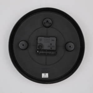 Simple <b>Brushed</b> Aluminum Frame Modern Round Clock Wall with Temperature and Humidity - Product Image 5