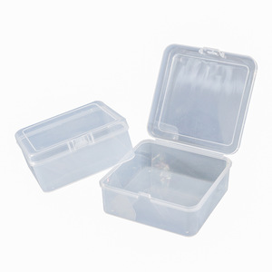 Transparent Square PP Plastic Storage Box 8x8x3.2cm With Lid For Jewelry Organizing - Product Image 4