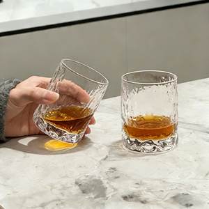 Vaso de vidrio con textura de corteza gruesa para whisky y zumo, vaso individual de color sólido para fiestas, para adultos. - Product Image 3