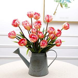 ดอกทิวลิปผ้า 3 หัว สีขาว ดอกไม้ประดิษฐ์สำหรับตกแต่งงานแต่งงาน  ขายตรงจากโรงงาน - Product Image 2